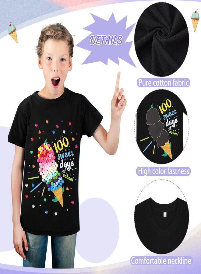 Skicuff طقم قميص Skicuff 100 يوم دراسي يمكنك صنعه بنفسك للأطفال، قميص اليوم المئة من المدرسة للبنات والأولاد، مناسب للحرف اليدوية، مناسب للمعلمين، حفلات الصف الدراسي (حلوى، 5-7 سنوات) - Image 5